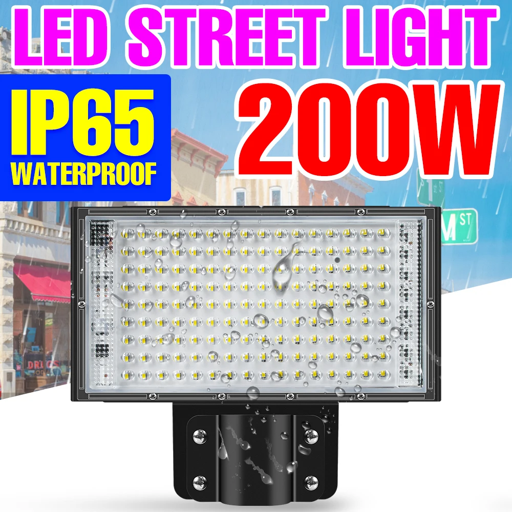 

200W LED Street Lamp 220V Reflector LED Light Wall Lampara Garden Bulb Outdoor Flood Light LED Spotlight For Courtyard Lighting