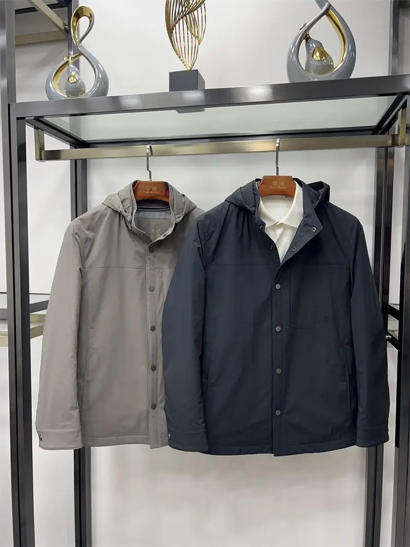 

Non-Saints Men's Casual Cotton Jaet Wool Filled Lightweight Warm Removable Inner Vest Busin Gentleman Sle Stand Fit