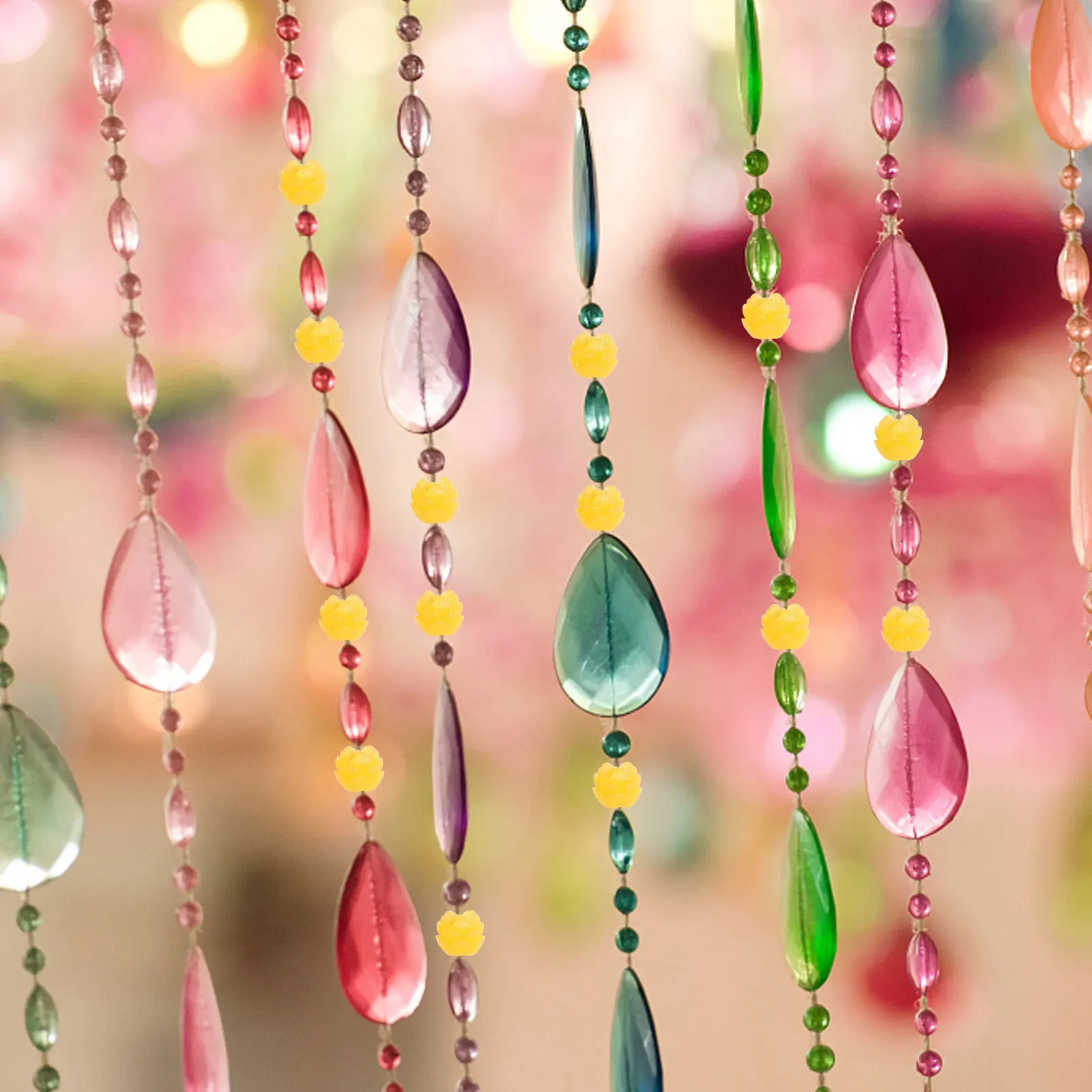 36 قطعة الراتنج لوتس الخرز إكسسوارات ستائر الباب الزخرفية DIY بها بنفسك الخرز للمنزل فندق مطعم الحرف إكسسوارات ستائر الباب #1