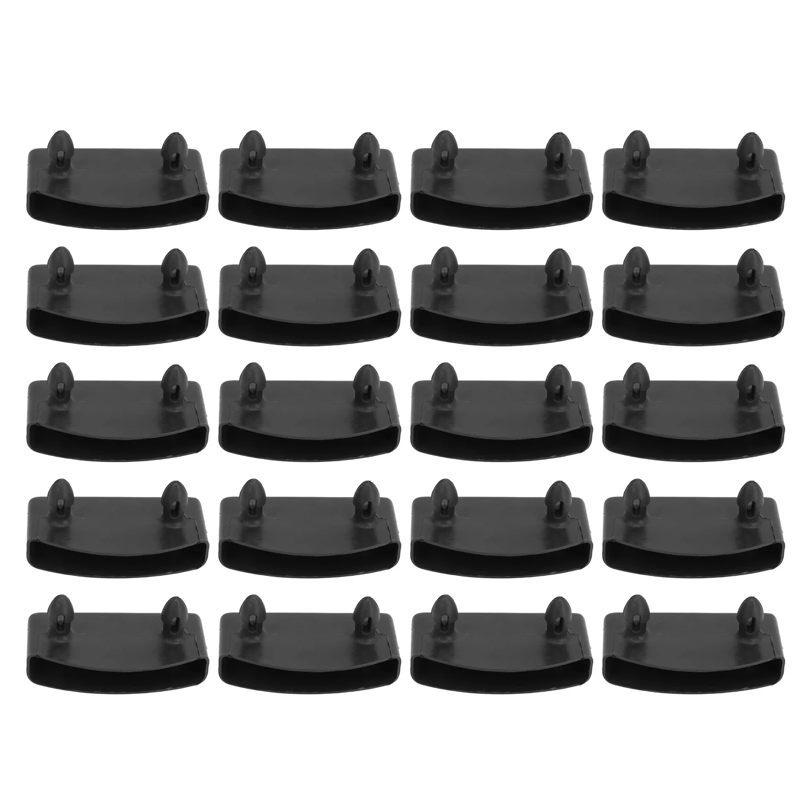 20Pcs Black Bed Slat Cover Holders End Caps Plastic Easy Installation Stable Furniture Accessories For Holding Bed Base