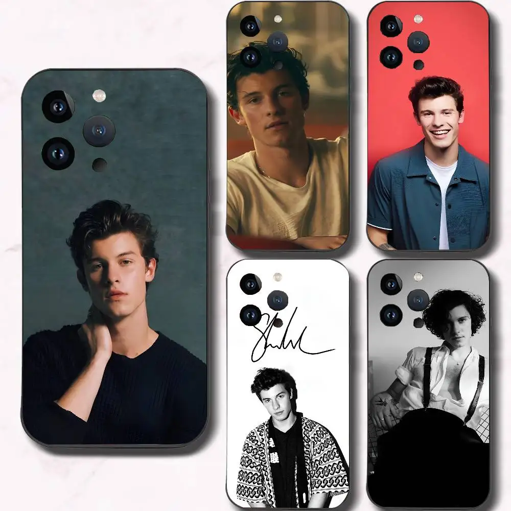 Singer S-Shawn M-Mendes Shawn Phone Case Black Silicone Soft Shell For IPhone 17 16 15 14 13 12 11 Air Pro Max Plus Hot Sale