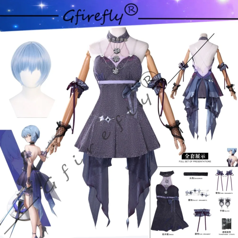 

Rei Ayanami GODDESS OF VICTORY: NIKKE Anime Character Collaboration Dress Accessory Wig Halloween Stage Performance Costume