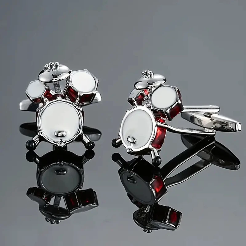 Guitar Cufflinks Fashion Personality Temperament Jewelry Cufflinks Men's Band Drum French Cufflinks