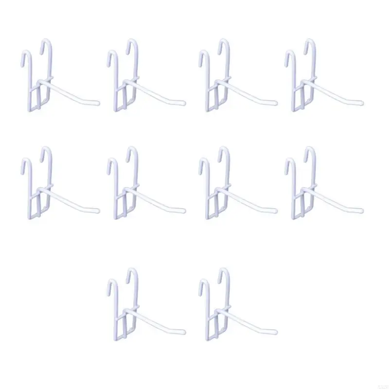 

10Pcs Net Panel Hooks Reusable Mesh Panel Hangers Metal Wear-Resistant Storage Hook Removable Jewelry Display Stand