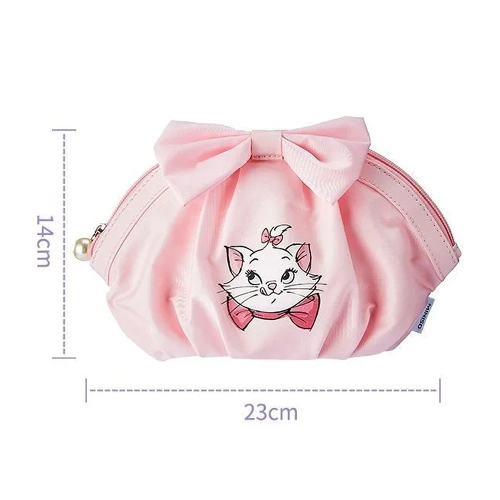 MINISO-Sac de Rangement de Cosmétiques Disney, Marie Cat, Dessin Animé Mignon, Sacs de Maquillage pour Bol, Voyage, Portable, Grande Capacité