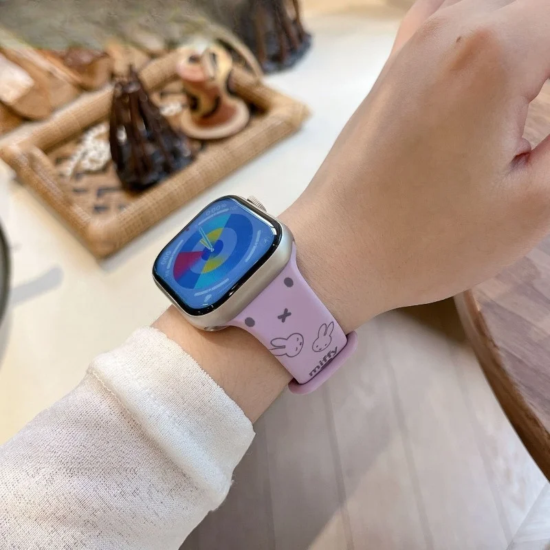 Silicone Band Replacement - Cute Miffy Watch Band for Apple