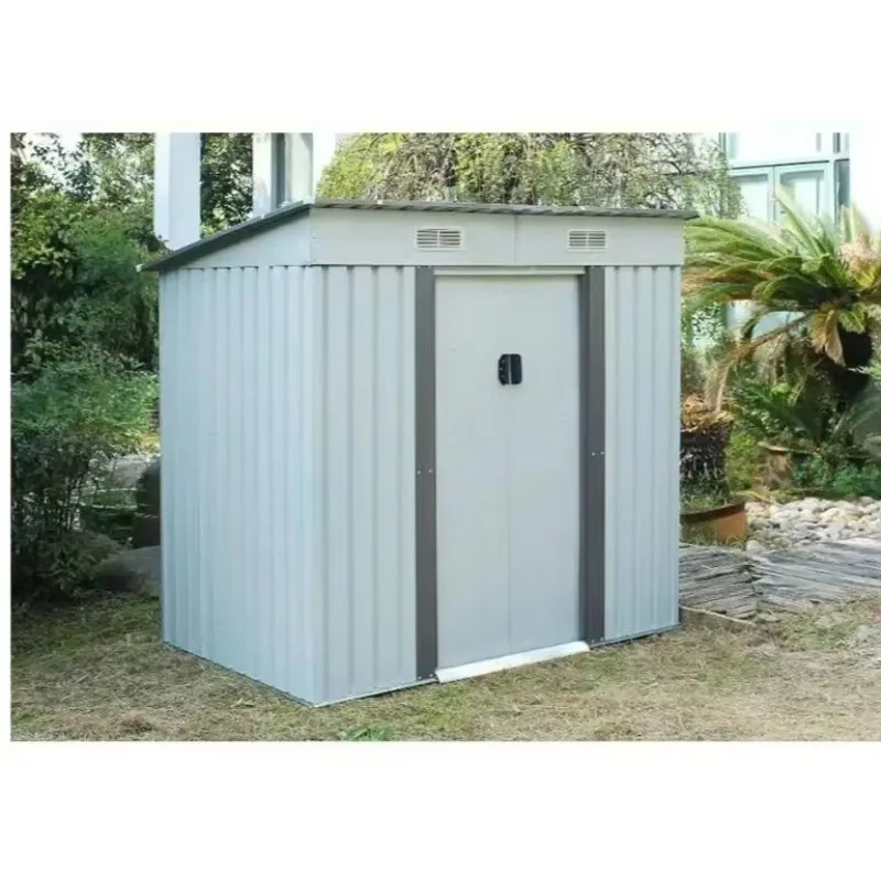 Outdoor Metal Garden Shed Waterproof Steel Frame Easy Assembly Nature Type Storage Unit for Backyard Tool Room Pressure Treated view 3