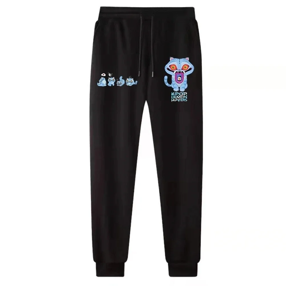 Kpop شيطان هنتر السراويل Harajuku الشارع الشهير الرجال النساء الركض Sweatpants طباعة الجري بنطلون الرياضة المتضخم بنطال رياضي