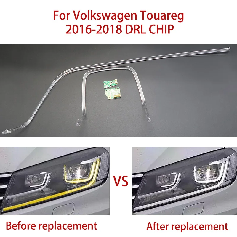 

Дневные ходовые огни для Volkswagen Touareg White Light Car DRL CHIP Ballast 2016-2018 Angel Eye решает проблему пожелтения