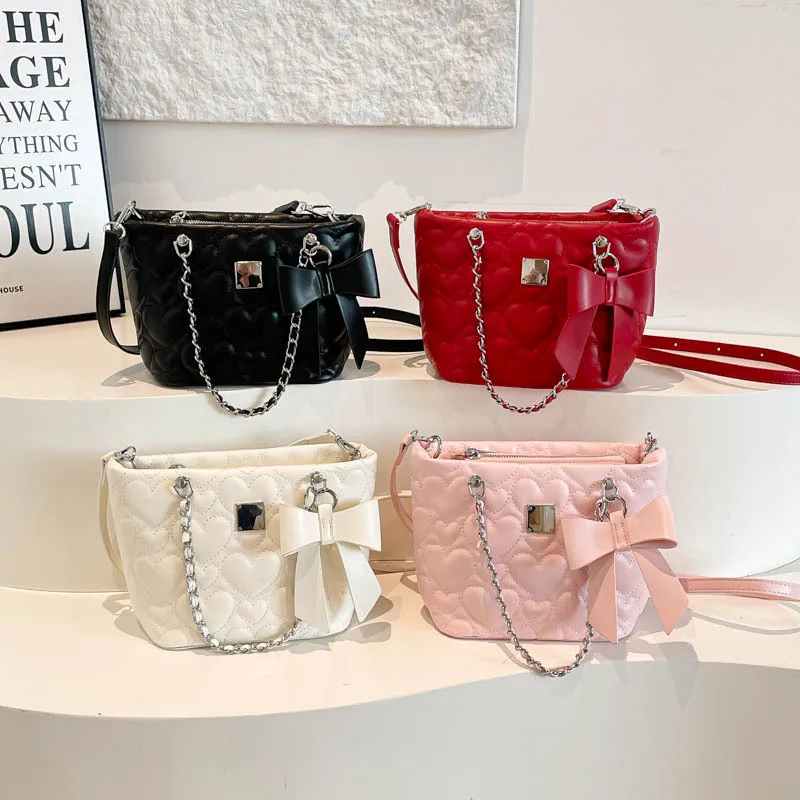 New Women's Handbag Fashion High Quality Women's Shoulder Bag Solid Color Versatile Multi Functional Girls' Phone Storage Bag