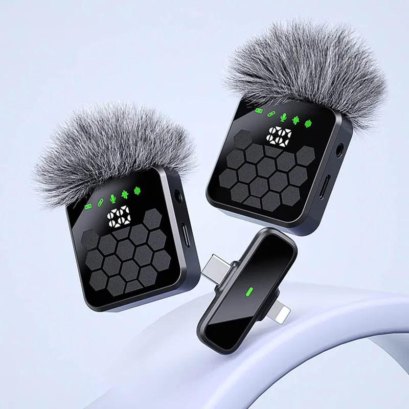 Original Wireless Lavalier-mikrofon für iphone Android Vlog Mic Noise Reduction für Live Broadcast Video Aufnahme Interview