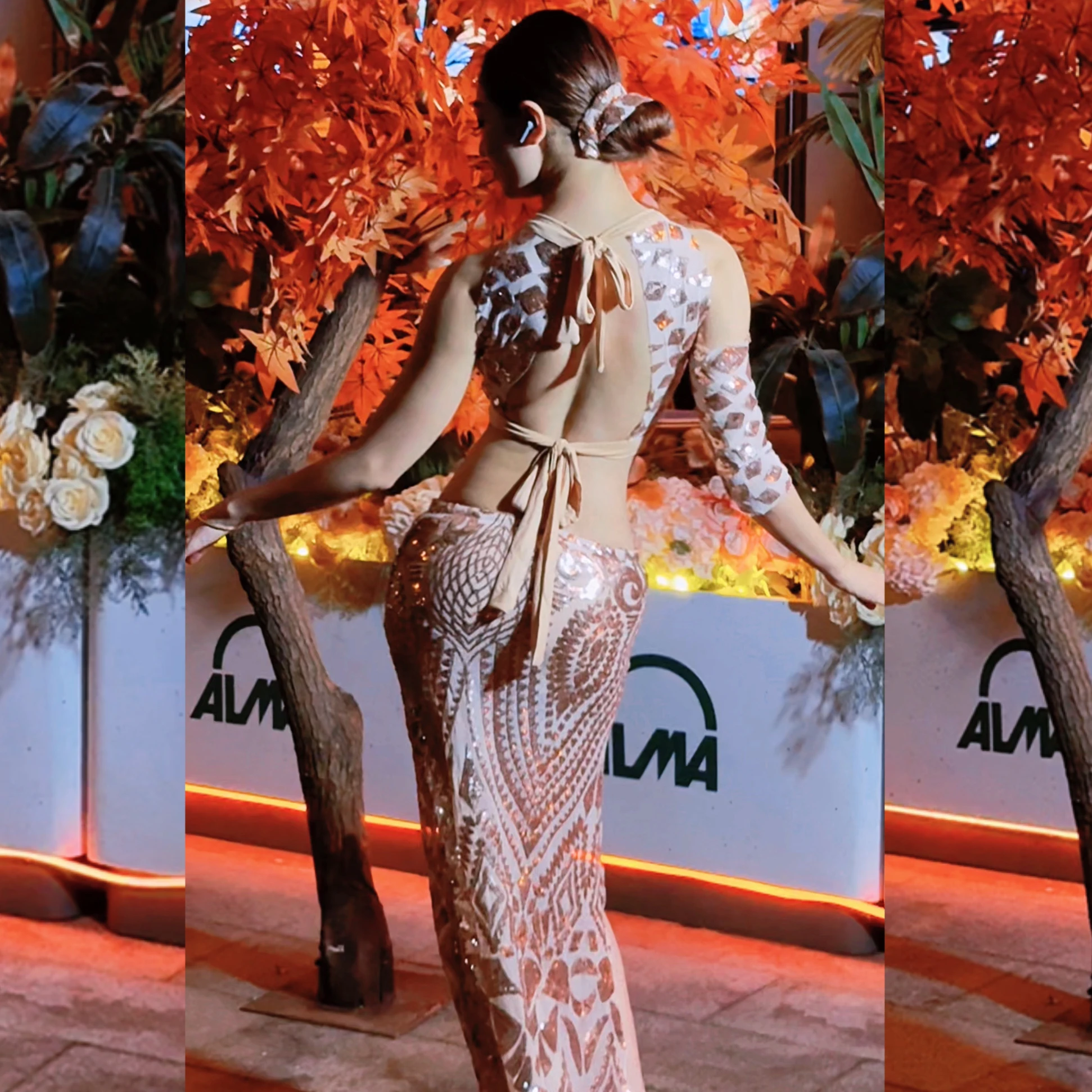 Costume da competizione di danza del ventre per donna Top senza schienale con paillettes di fascia alta + gonna lunga divisa 2 pezzi Set di performance di danza del ventre per adulti