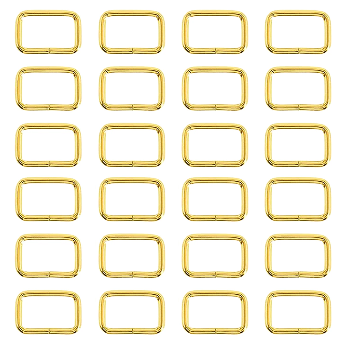 20Pcs Metal Rectangular Buckle Slip Ring for DIY Straps