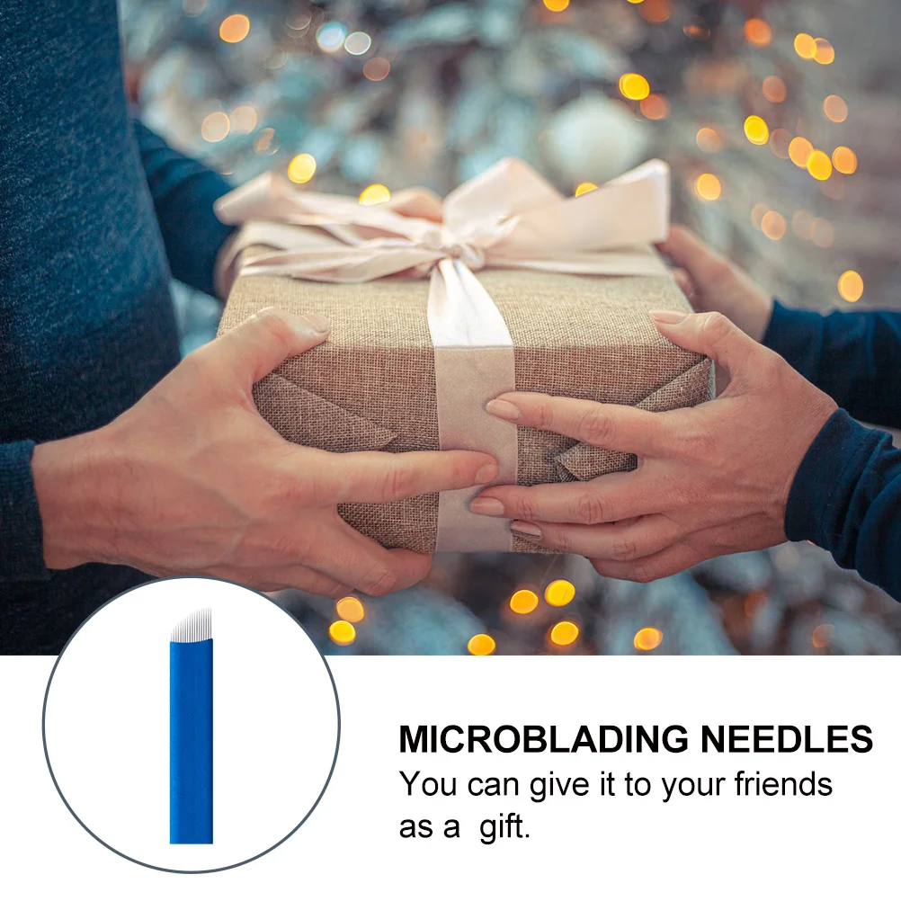 30 قطعة إبر Microblading شفرات يدوية احترافية محمولة للوشم يمكن التخلص منها مستلزمات الحاجب من الفولاذ المقاوم للصدأ مادة Pp