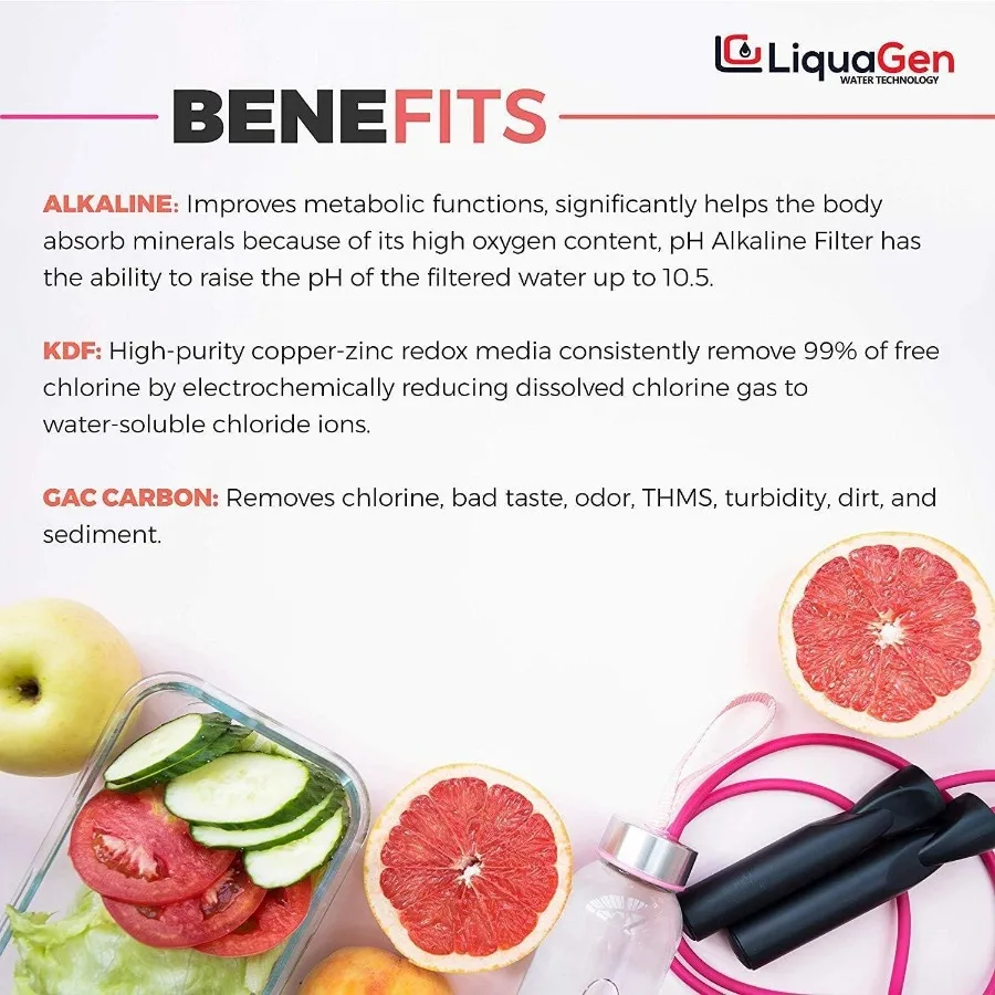 نظام تنقية المياه الثلاثي على سطح الطاولة مع تقنية ORP القلوية 0.5 ميكرون فلتر كتلة الكربون للملوثات الفعالة