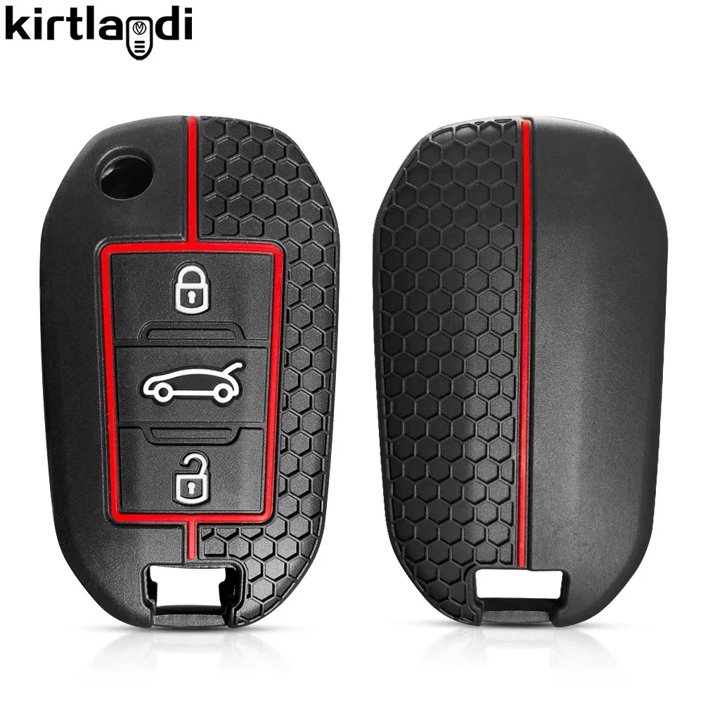 Silicone Car Key Fob Case For Opel Corsa D E F Mokka 2024 Grandland X Cap Combo For Citroen C5 Aircross C4 Cactus C4x X7 Holder