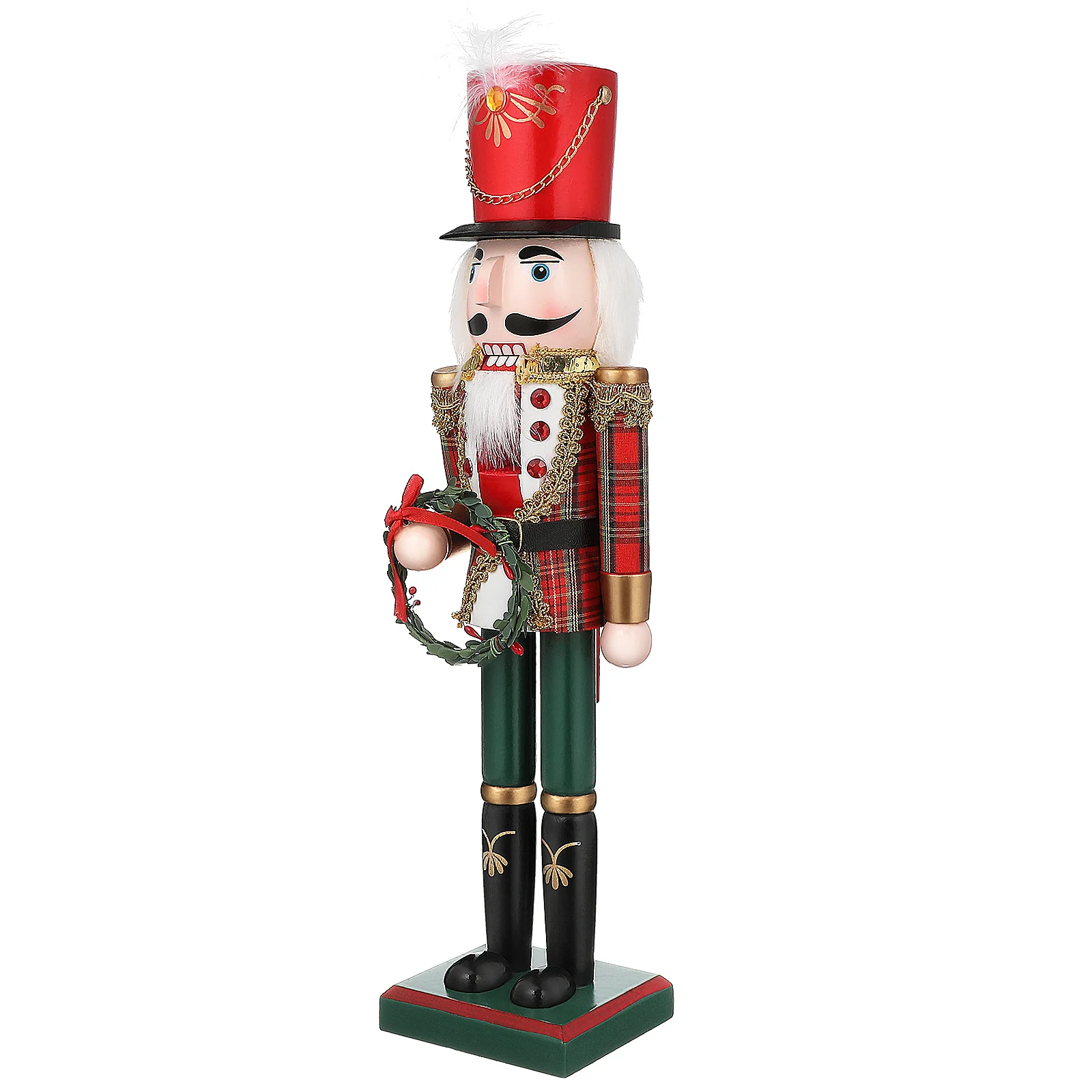 

Soldier Nutcracker 38CM Red Body Christmas Ornament Xmas Decor Indoor Home Festive Wood Craft Statue