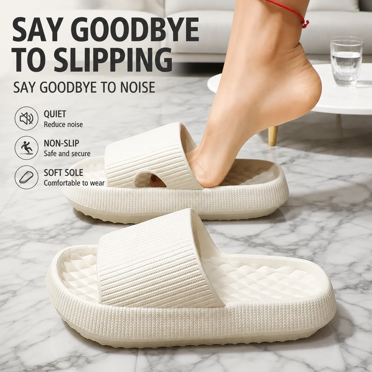 Women Thick Bottom Cloud Slippers EVA Soft Sole Slides Non Slip Bathroom Shoes Summer Couple Platform Sandals Flip Flops