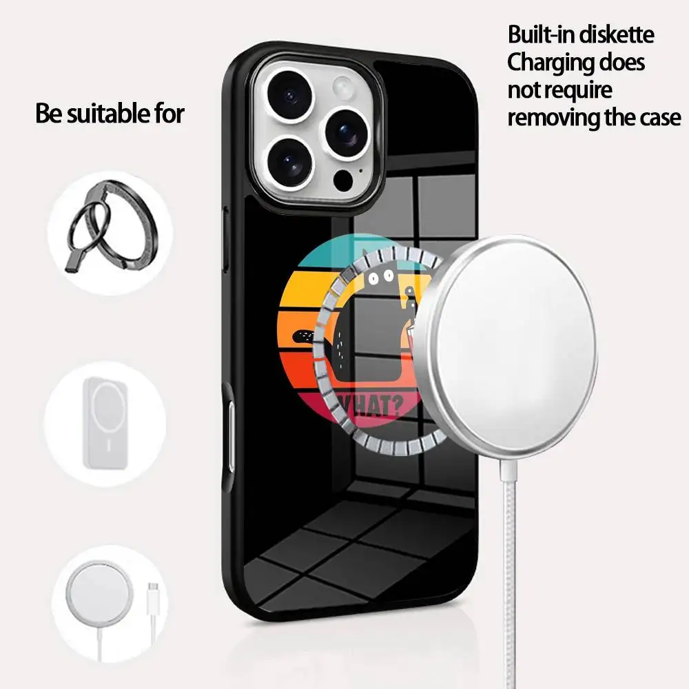 

Daomao Phone Case For IPhone 16 15 14 13 12 11 Pro Max Plus Mini Magsafe Mirror Wireless Magnetic Cover