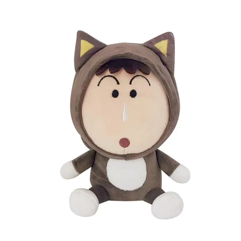 Shinchan Cat Outfit Small Plush Toy Arcade Claw Crane Doll Lovely Collect Decor Present for Anime Fans Household Display