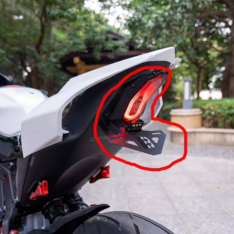 VOOR CFMOTO 675SR675 SR 675SR-R 675SS Motorfiets Onderdelen Achterlicht Brake Richtingaanwijzers Geïntegreerde Led Licht Kentekenplaat - afbeelding 1