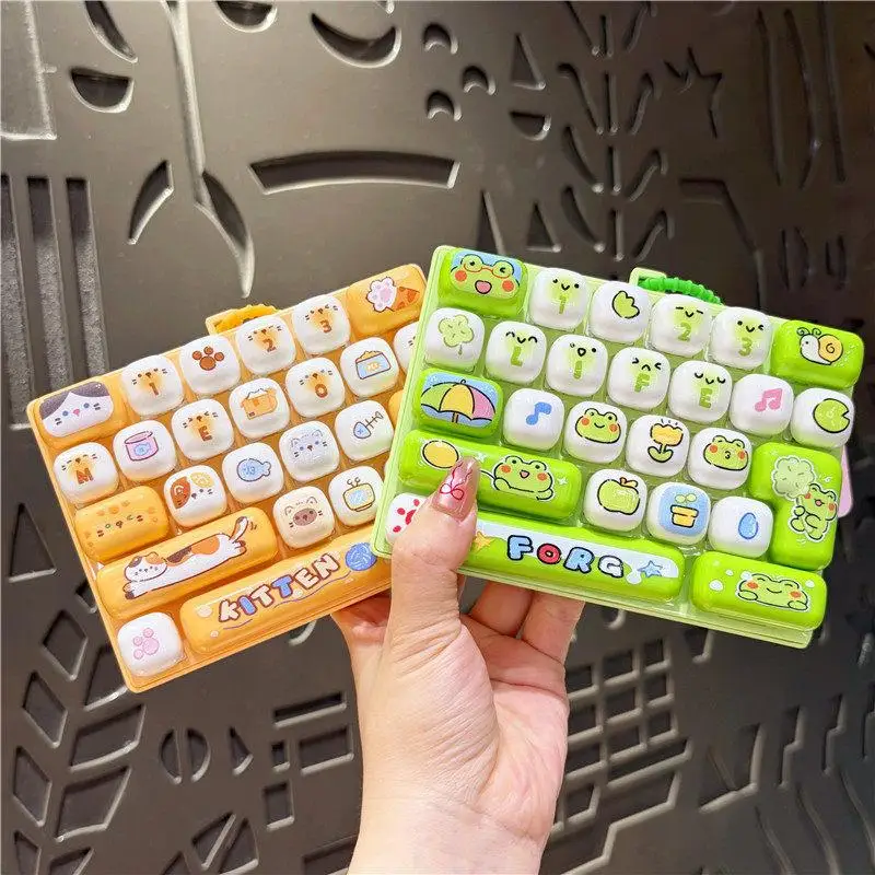 Stress Reducing 26 Key Cute Keyboard Creative Mechanical Fidget Tool for Long Work Hours Tension Relief