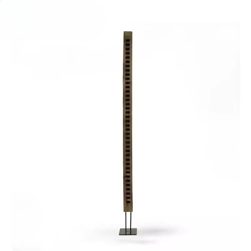 الأثاث تصميم حديث وبسيط لتزيين المنزل، ديكور معدني من خشب الجوز لغرفة المعيشة، فن الأرضية الدائمة #6