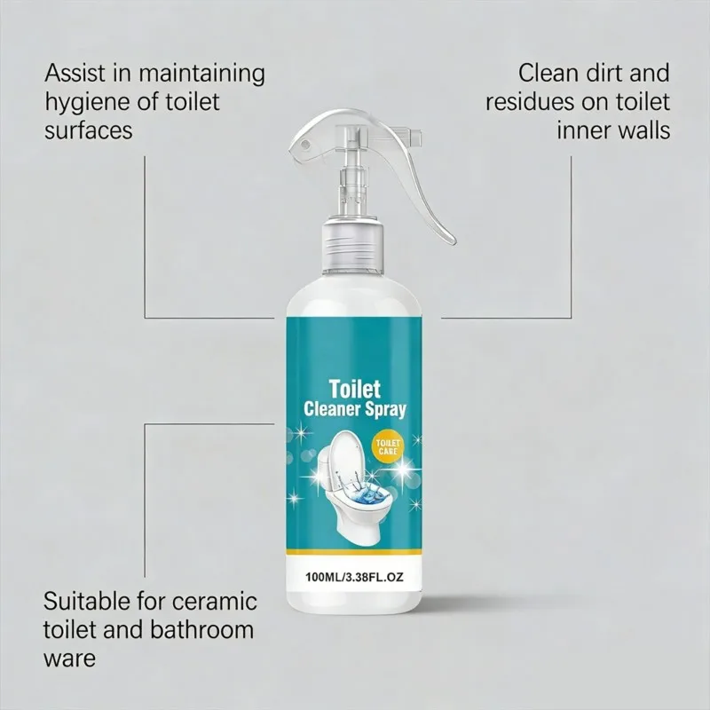 11·11COUPON 100ml Toilet Cleaner , Gentle Formula Bathroom Stain & Odor Remover Household Cleaning