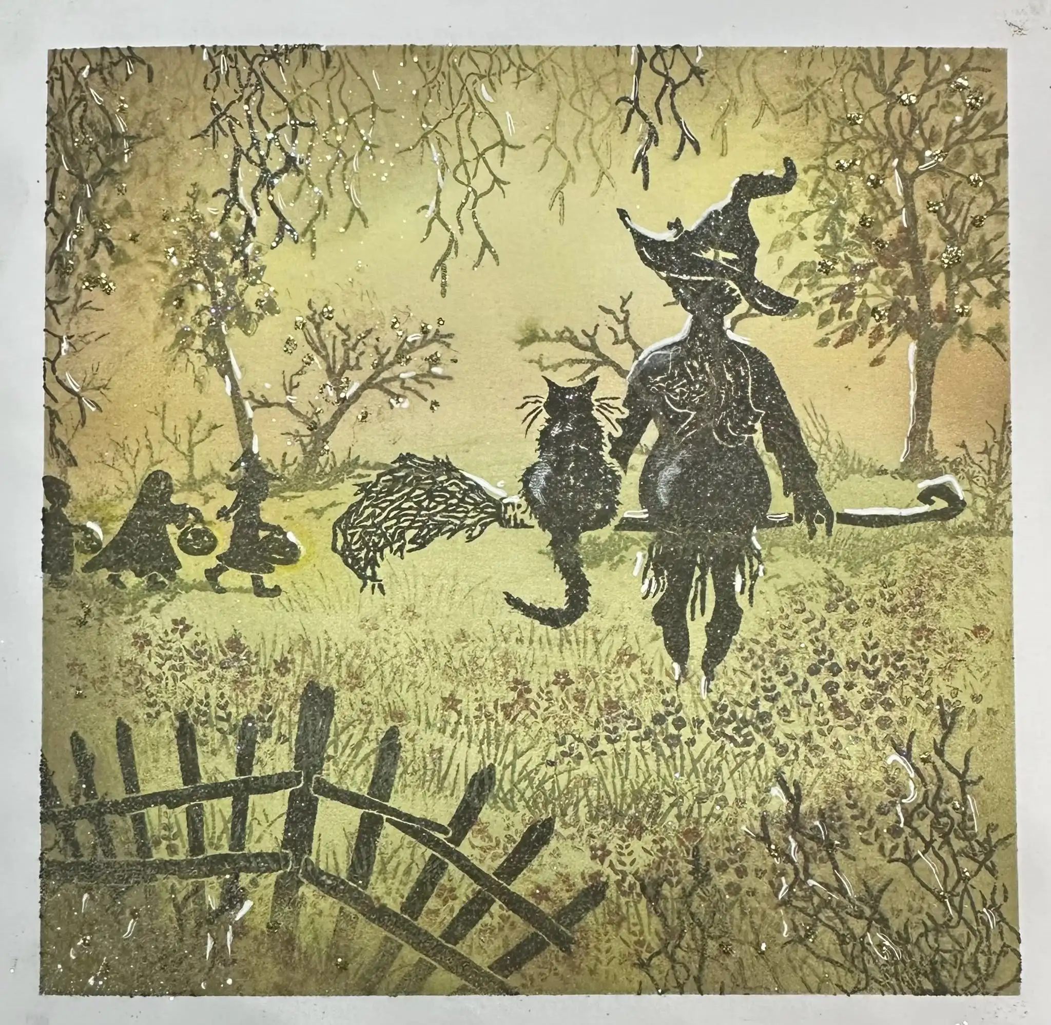 Halloween 2025 Witch Broom Cat Tree Pumpkin Scarecrow Fence Clear Stamps For DIY Decorating Scrapbook Paper Card Album Embossing