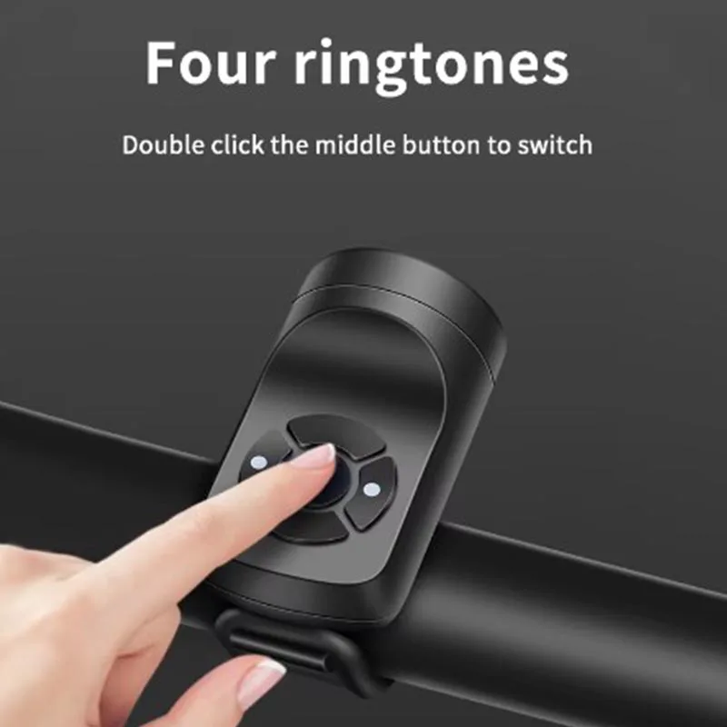 Bicycle Bell Rechargeable Bike Motorcycle Electric Anti-theft Alarm Horn Loud Alarm Ring Road Bicycle Accessories image 2