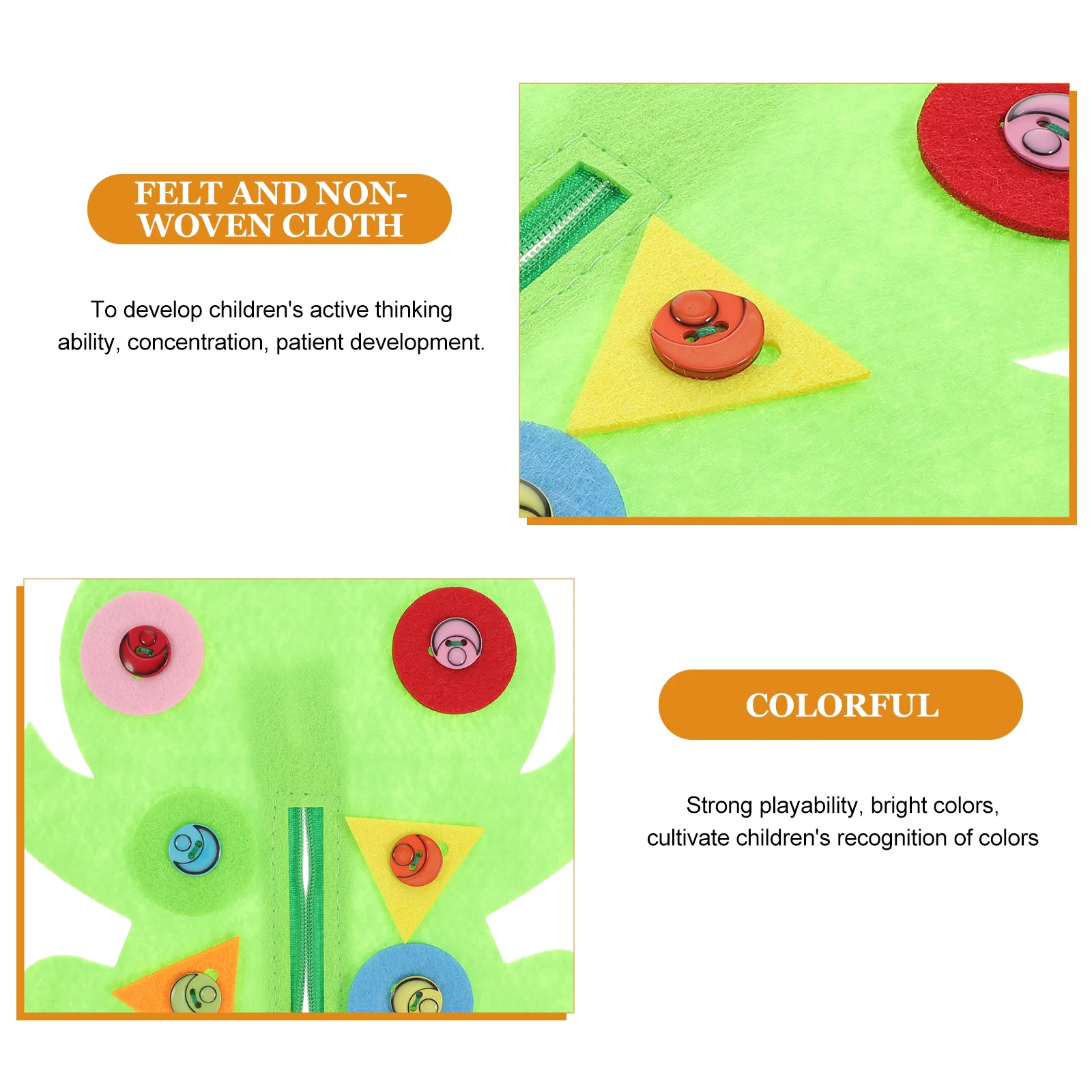 Juego de juguete para padres e hijos, juguetes para guardería, material didáctico Manual, botón cognitivo a juego de colores, educación, Aprendizaje Temprano, no tejido