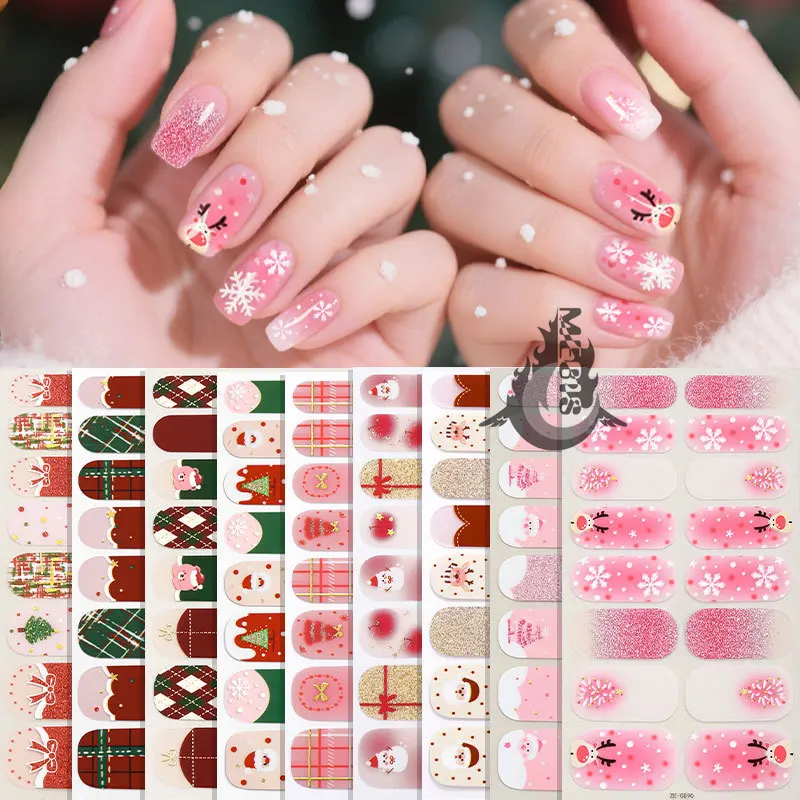 

MEBlS 16 Tios Nail Art Stickers Halloween Festival Holiday Party Nail Stickers Pedicure Films for Manicure Japanese Nalil Parts