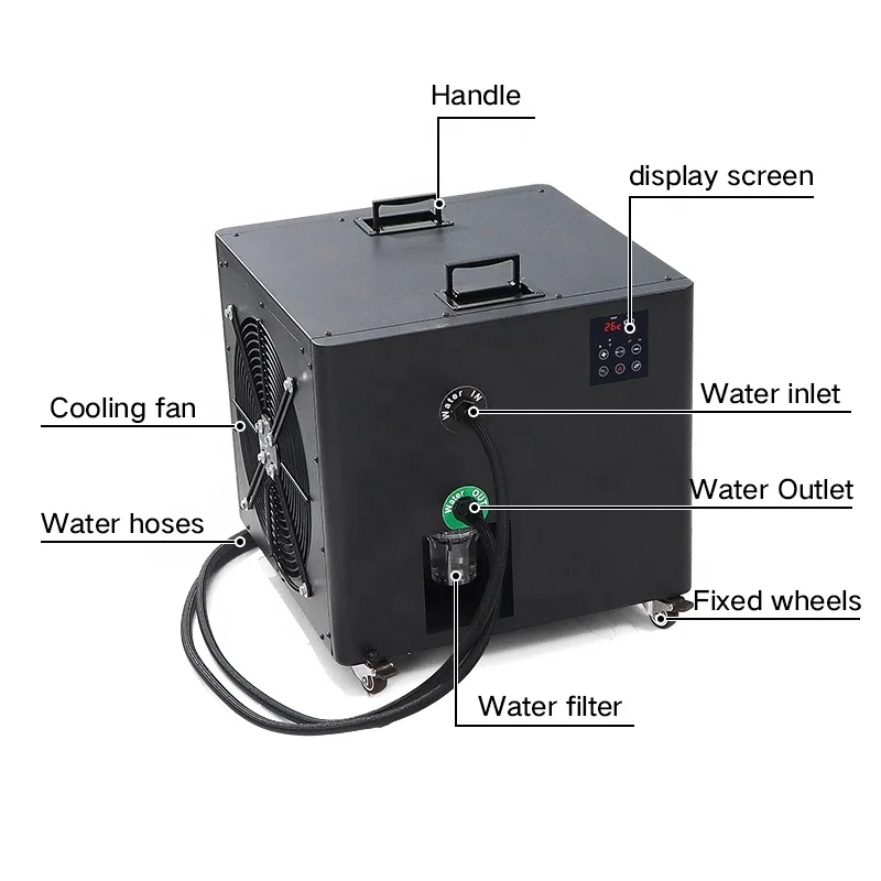 

STLFWater Chiller for Cold Plunge Recovery Therapy Water Chiller Cooling System Ice Bath 1/2 HPs Chiller and Filter
