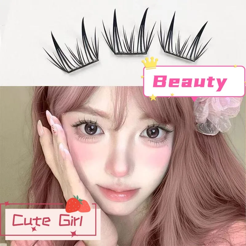10 Rows Natural Manga Volume False Eyelashes Clusters Fluffy Comic Self Adhesive Eyelashes Elevate Your Look For Every Occasion image 5