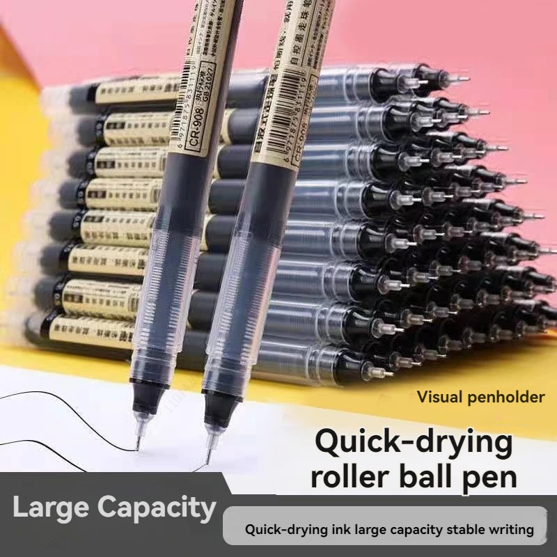 

5-10 шт./компл. гелевые ручки иглы, черные/синие/красные прямые жидкие шариковые ручки Kawaii, канцелярские принадлежности, школьные и офисные принадлежности