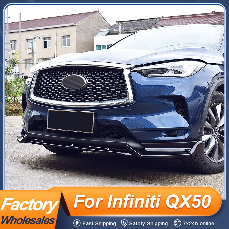 

For Infiniti QX50 2018 19 20 21 22 23 24 Front Bumper Lip Chin Mesh Grille Rear Roof Trunk Spoiler Wing Exterior Accessories