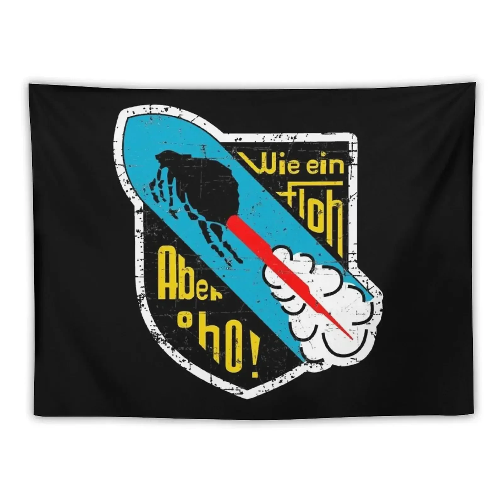 Luftwaffe - 2./JG 400 Jagdgeschwader 400 (JG 400) - Rocket Flea - Grunge Style Tapestry Wall Art Wall Decoration Items Tapestry