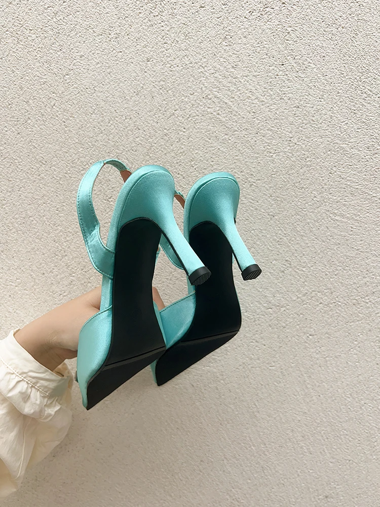 Blue versatile high heels, sexy women\'s shoes