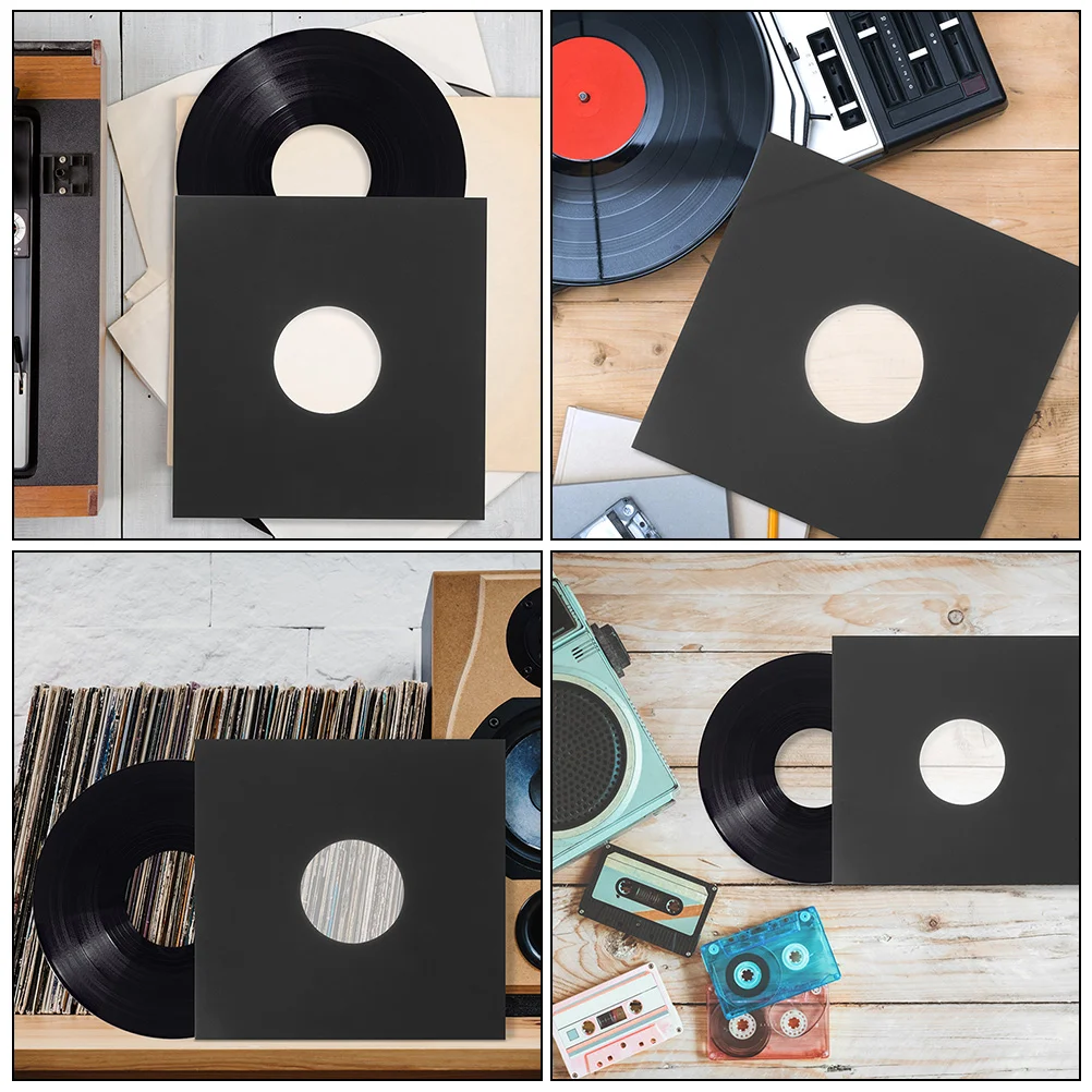 12 Pcs Record Jackets Vinyl Records The Album Sleeves Storage Inner Kraft Paper after Vellum