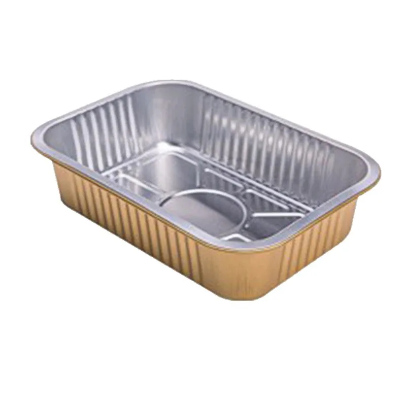 Custom Disposable Lunch Box with Lid Tin Foil Box Thickened Lunch Box BBQ Takeout Box Rectangular Large Capacity