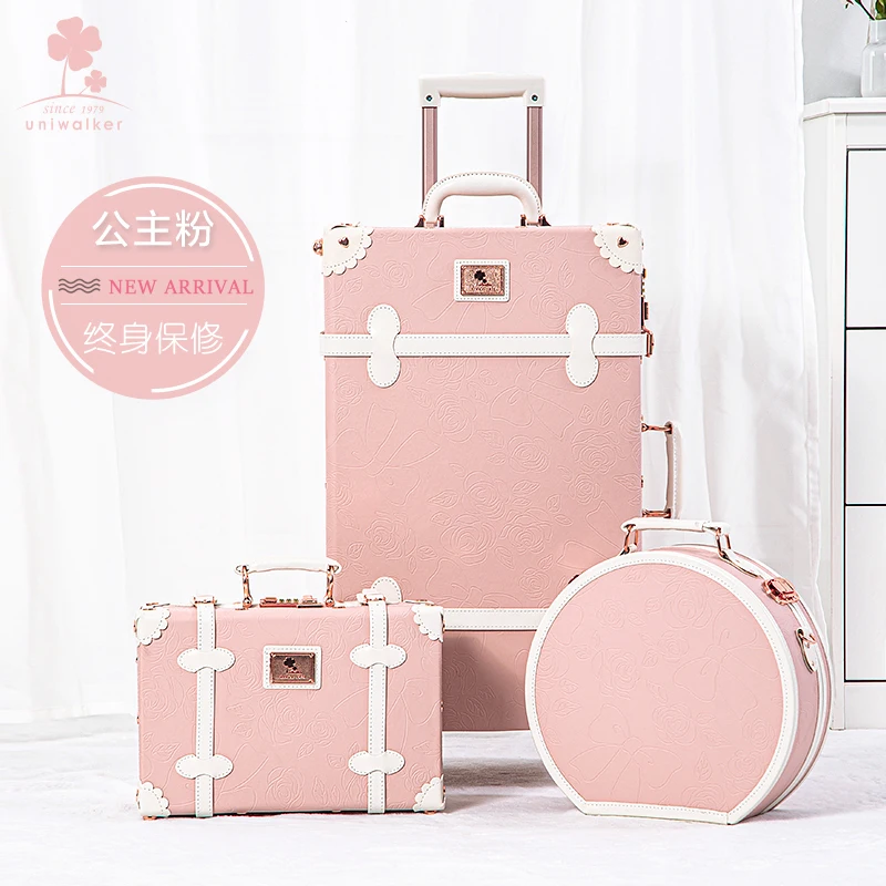 

Retro suitcase ins Internet celebrity travel case Small 20 inch boarding case Women's trolley case 26 suitcases