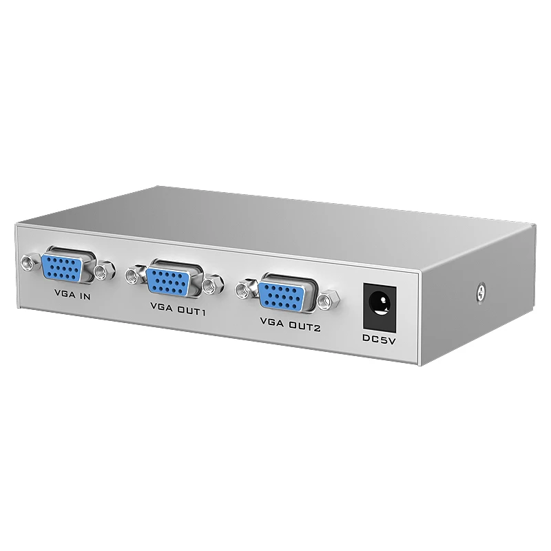 MT-VIKI 2 Port VGA Splitter 150MHz signal amplifier 1 input 2 output Two monitors display the same picture MT-1502-K