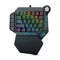 AEF6-One-Handed Mechanical Gaming Keyboard RGB Backlit Portable Mini Gaming Keypad Game Controller For PC Gamer