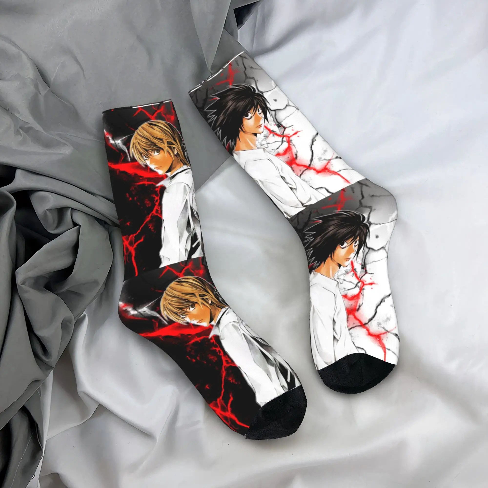 

Носки унисекс с 3D-печатью в стиле аниме Custom Deathes для мужчин и женщин, модные, повседневные