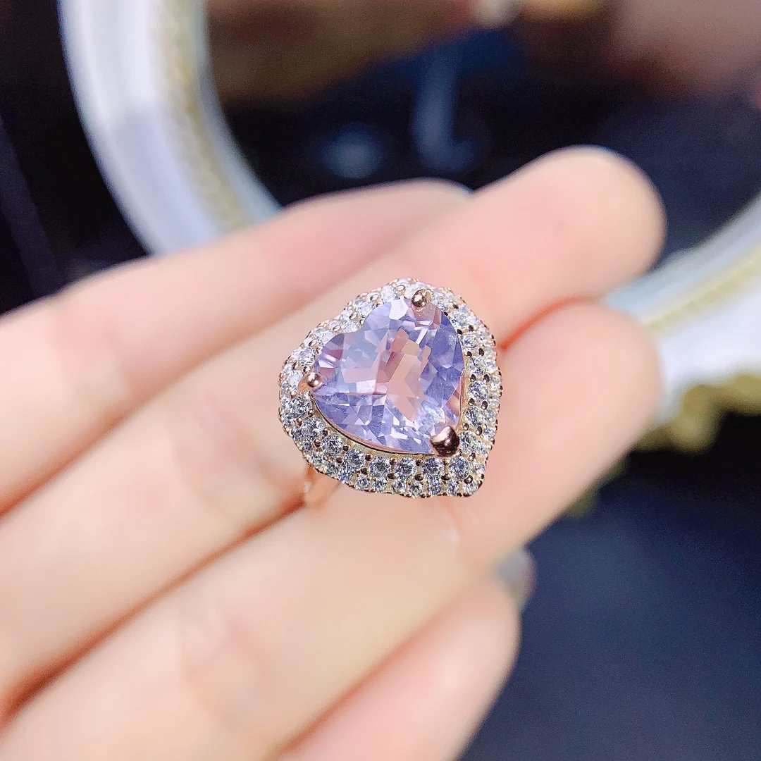 

Lavender Amethyst Ring Sterling Silver Amethyst Engagement Ring February Birthstone Ring For Women Valentines Day Gift