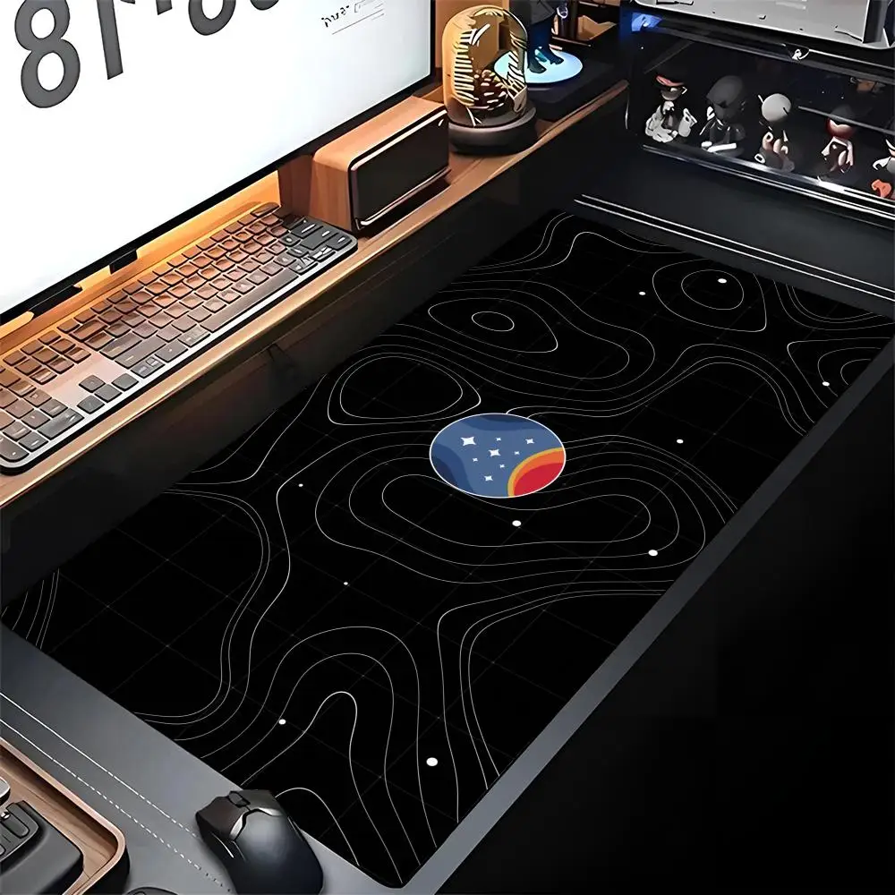 

S-StarfieldS Mouse Pad Gaming Couple Locking Edge Big Computer Gamer Large Rubber Art Mousepad Laptop Desk Mat
