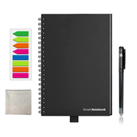 B5 Reusable Smart Notebook Digital Notepad Lined Dotted with Erasable Pen and Wipe for Sketch Cloud Storage and Reuse Endlessly