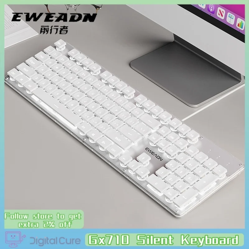 2024 Forerunner Gx710 Silent Keyboard  Abs Material Office Wired Comfortable Mechanical Touch Keyboard Set Game Ergonomics