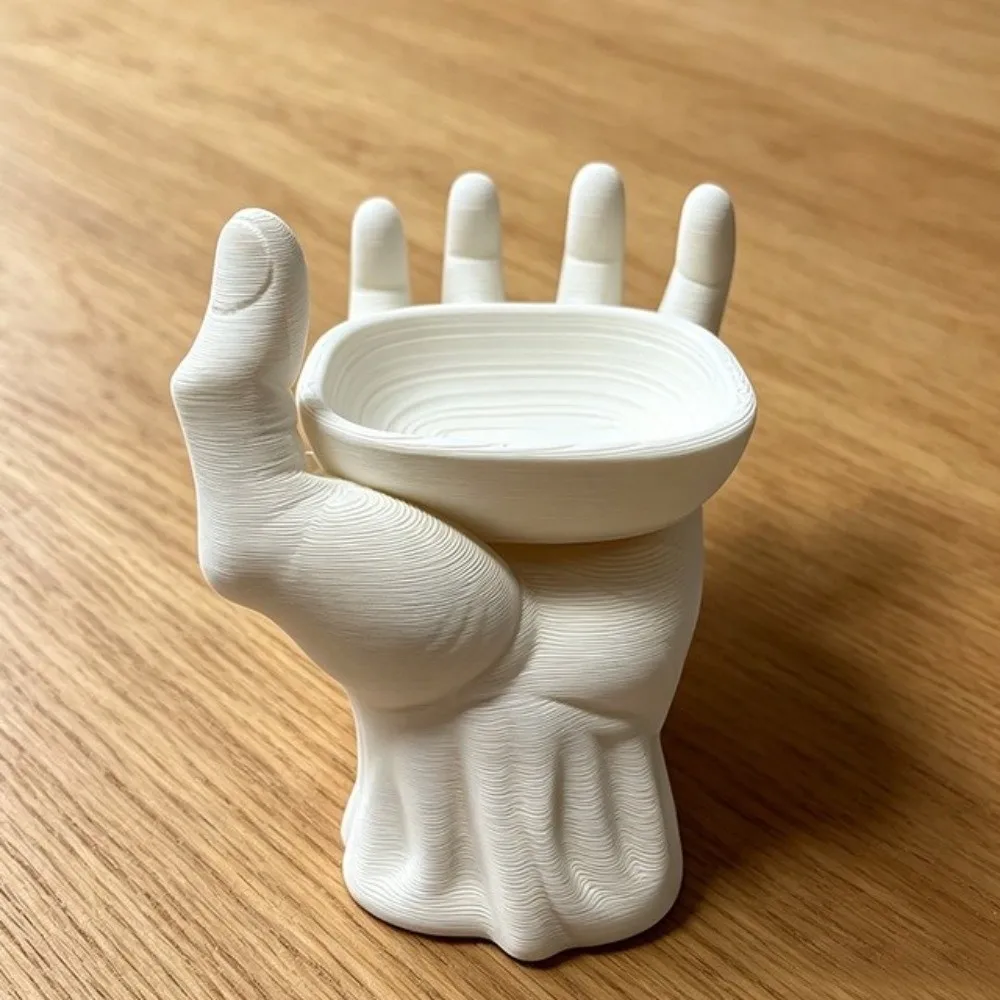 Creative Open Palm Palm Jewelry Storage Tray Multi-purpose Plastic Hand Sculpture 3D Printed Desktop Storage Tray Household