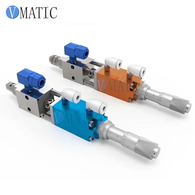 Free Shipping Pneumatic Double Acting Needle-Off (Tip-Seal) Dispensing Valve With Micrometer Tuner Glue Dispense Nozzle Valve